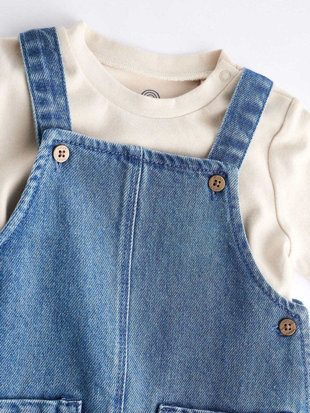 Боди и джинсовый комбинезон в комплекте для малышей Next Q96-677, Синий