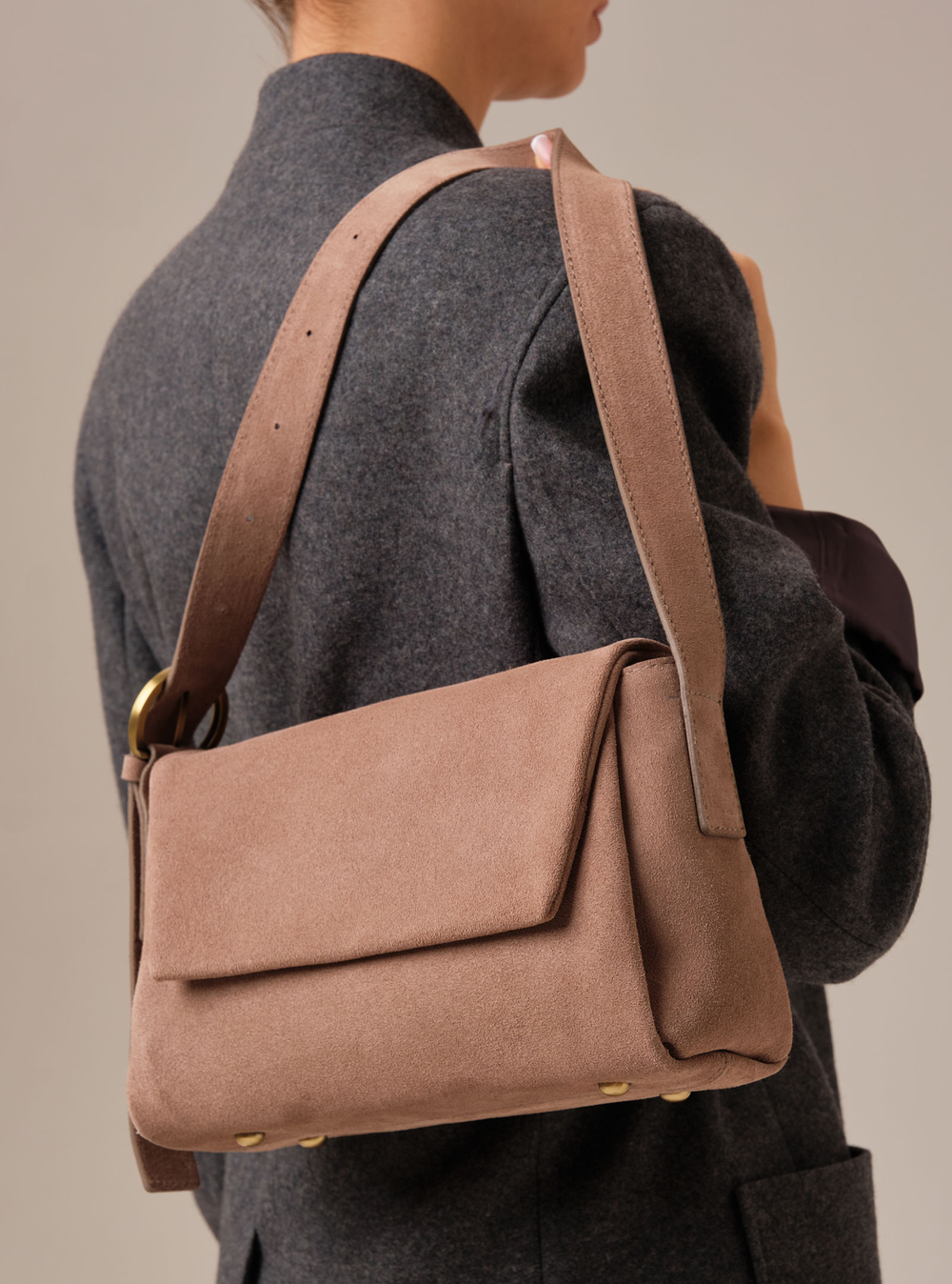 Замшевая сумка Nova DBR 31391 капучино