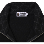 A Bathing Ape College Monogram Logo Half Zip Relax Fit Crewneck Свитшот