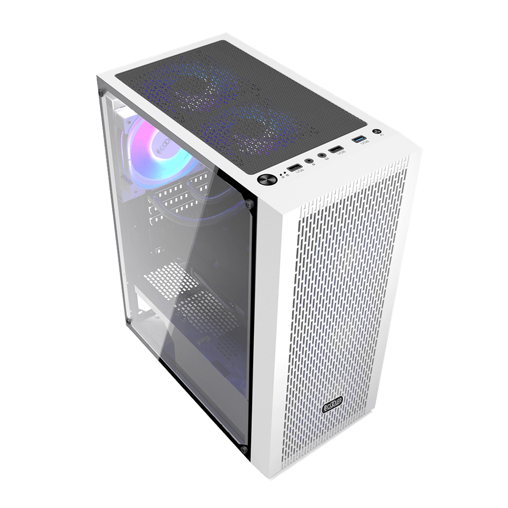 Корпус PCCooler MA100 MESH WH ATX/M-ATX/ITX USB3.0, 2xUSB2.0 White