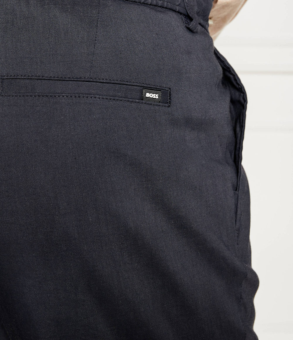 Льняное штаны P-Perin-RDS-WG-242 BOSS BLACK - темно-синий(50514595)