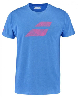 Мужская теннисная футболка Babolat Performance Big Flag Tee Men - French Blue Heather