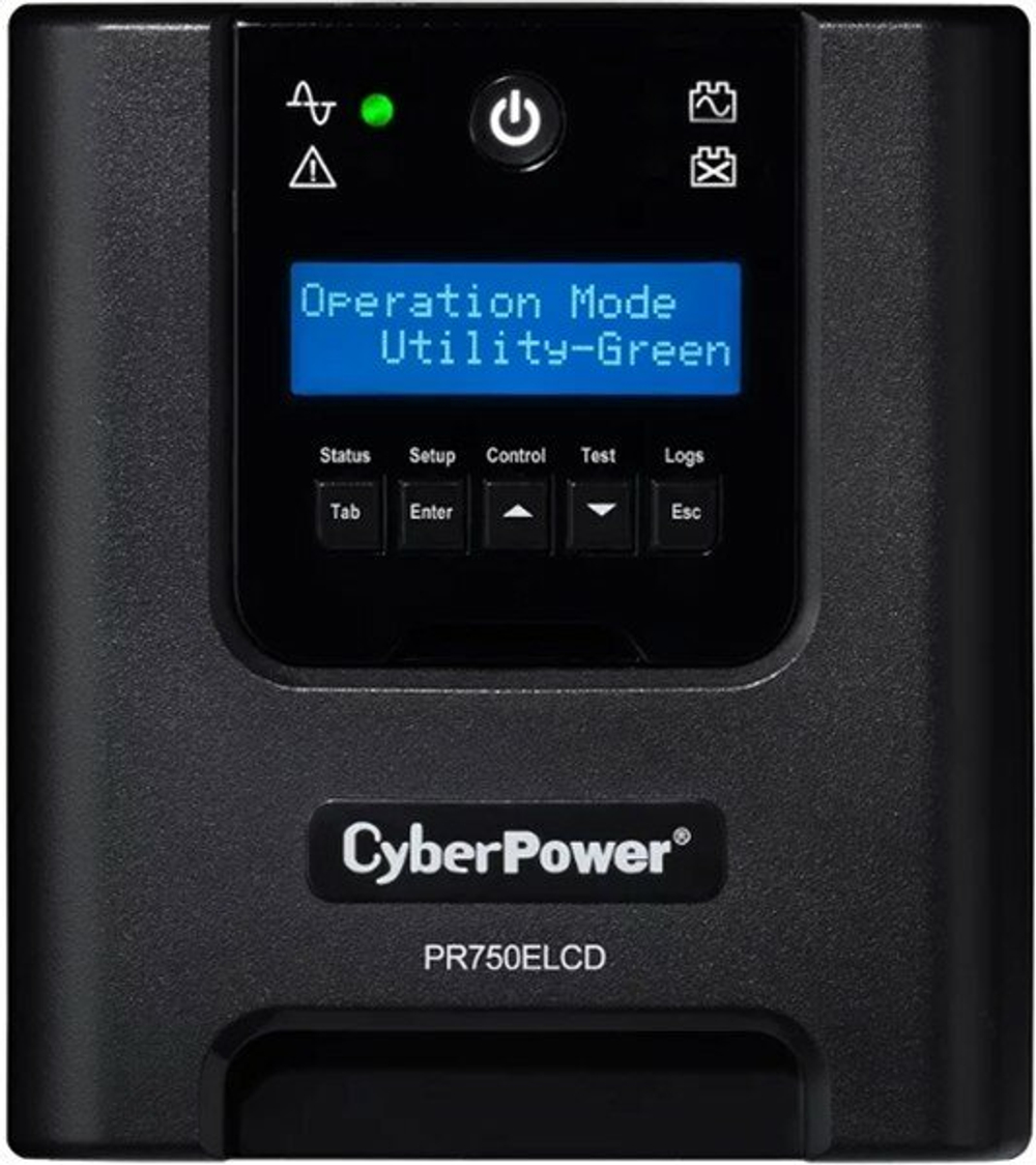Источники бесперебойного питания (UPS, ИБП) CyberPower Источник бесперебойного питания CyberPower PR750ELCD Line-Interactive 750VA/675W USB/RS-232/EPO/SNMPslot (6 IEC С13)