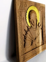 Освященная Икона Семистрельной Богородицы из дуба