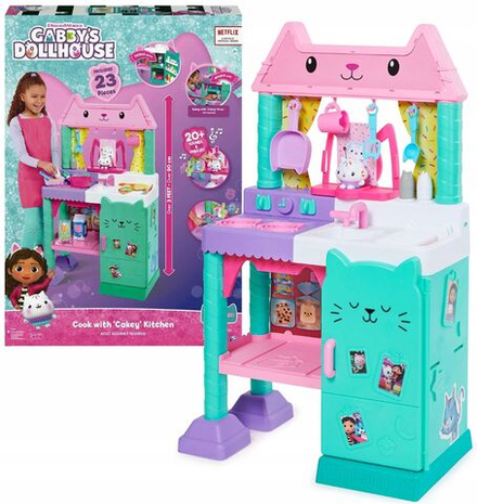 Кукольный домик Spin Master Kitchen - Кошачий домик Габи - Большая кухня Gabi's Cat House Interactive Cakey 90см, 23 элемента 6065441