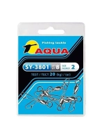 Карабин с вертлюгом для рыбалки SY-3801 №0 (упк. 8 шт.)