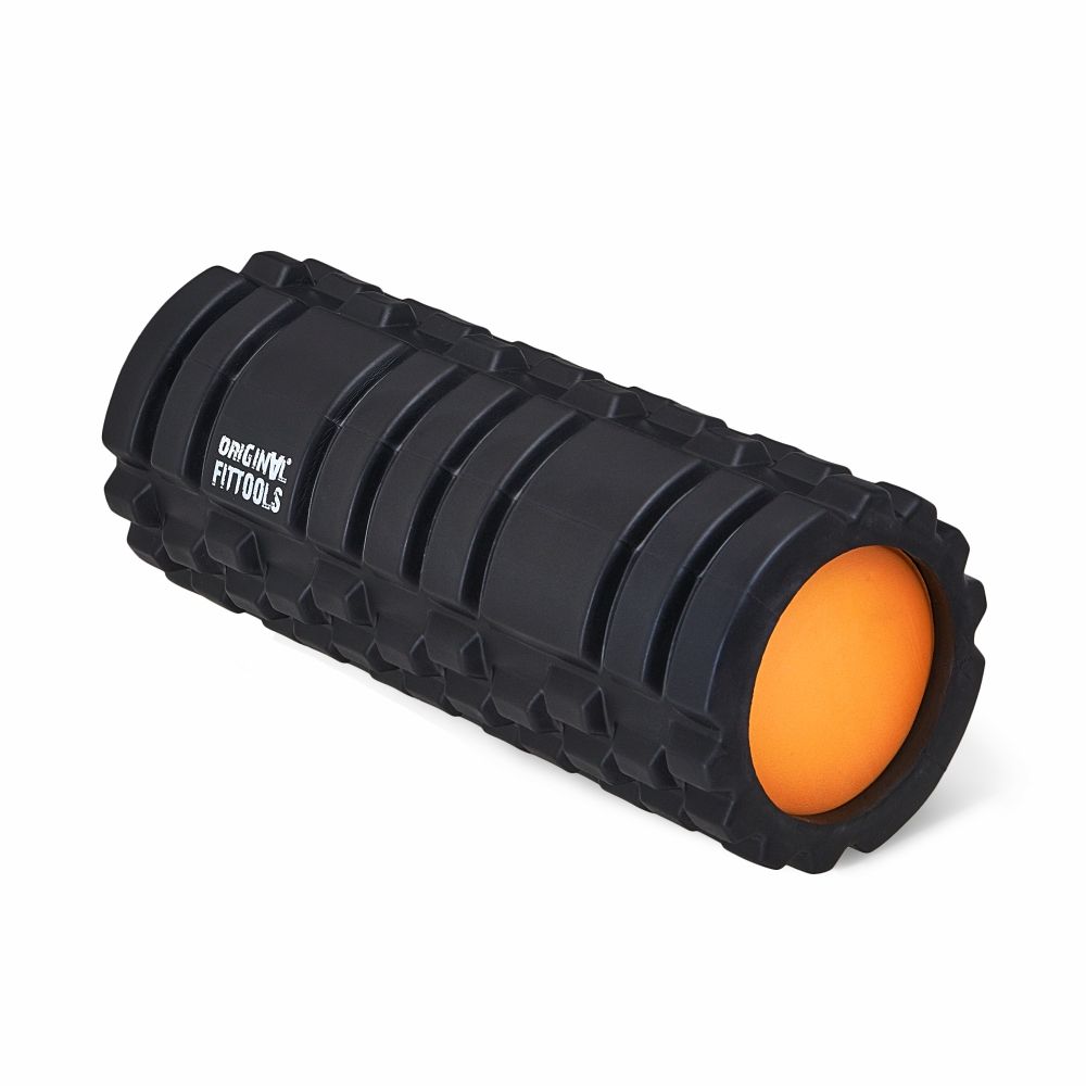Цилиндр массажный 33 x 14 см черный двойной