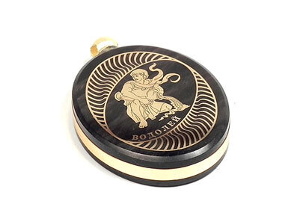 Кулон знак зодиака "Ажур" обсидиан