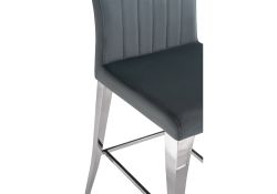 Полубарный стул Joan dark grey / steel