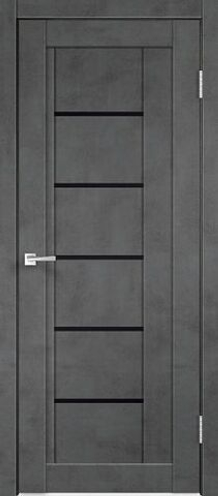 Межкомнатная дверь Velldoris Next 3 PO Лакобель черное Муар темный