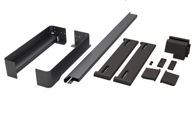 Рама-держатель выдвижная 450 мм, Конеро W 910-970 мм, D 475 мм, со штангой, без вешалок, цвет ЧЕРНЫЙ