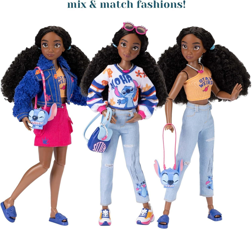 Кукла Disney ILY I love Стич (с темными волосами) с кольцом