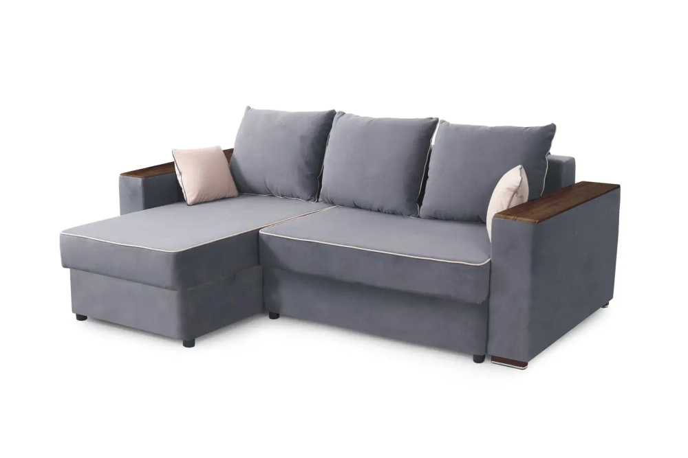 Угловой диван-кровать "Бостон" с функциональными подлокотниками СТАНДАРТ независимый пружинный блок (универсальный угол)