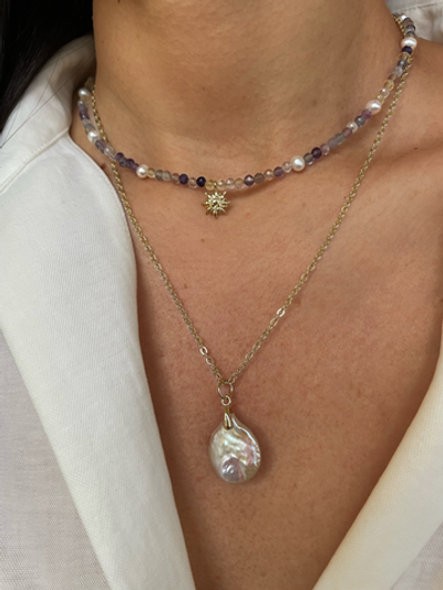 Чокер Эльфийское солнце из флюорита