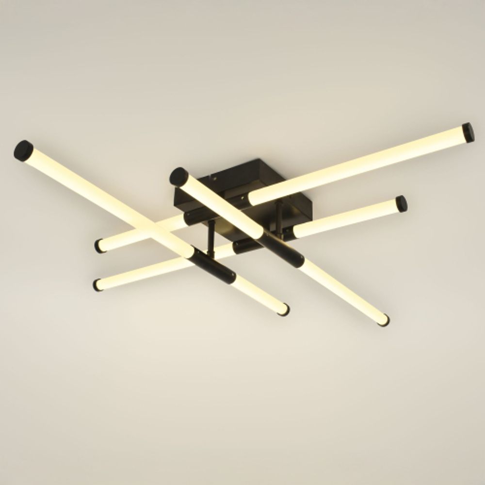 Светильник потолочный светодиодный ЭРА Модерн Fliss CLL-1 72W 3K-6K RC BK с ду черный | Светильники SPB-6 с ДУ