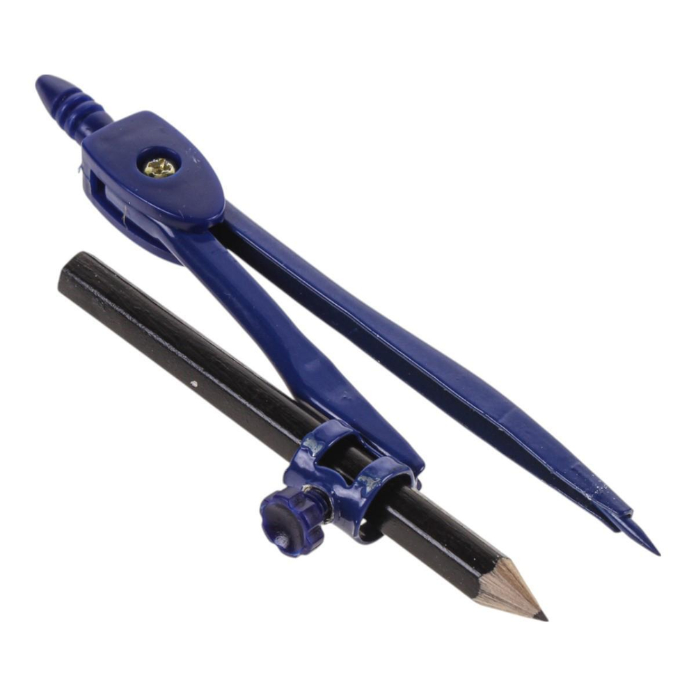 Готовальня 7 предм. циркуль под каранд,каранд,точилка,4 лин,пласт.футляр