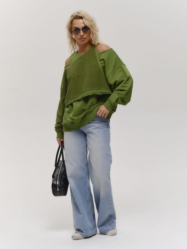 Свитшот двойной, хаки