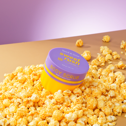 Скраб для тела с ароматом соленой карамели Spark&Glow Body scrub purple toffee scent, 400г