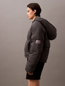 Утепленная куртка Calvin Klein Jeans Short Hooded Puffer Forged Iron