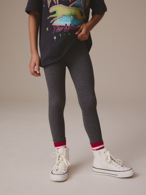 Легинсы с обычной посадкой для девочки Next 933-065, 3 шт., Темно-серый