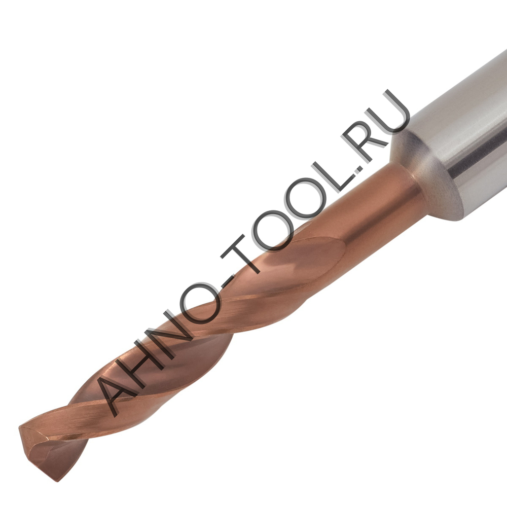 Сверло  3.5мм  твердосплавное 3D без подвода СОЖ. SP-X800030350 VHM AHNO по стали, чугуну, нерж. и ж