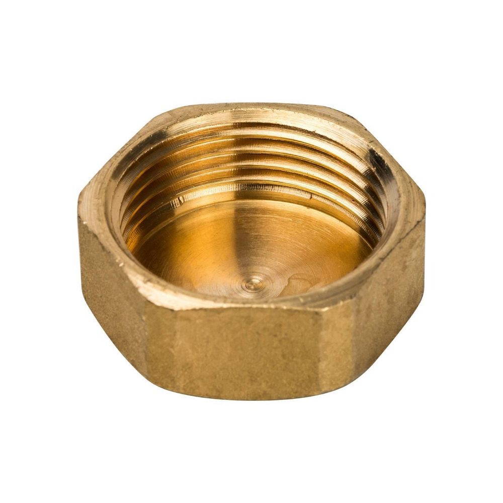 Заглушка с внутренней резьбой STOUT SFT 0026 - 1" (для стальных труб, латунь без покрытия)