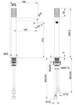 Смеситель для раковины Аура (Aura) Vincea VBF-6AU2GM, вороненая сталь