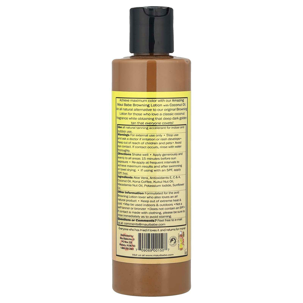 Maui Babe, Amazing Browning Lotion, лосьон для загара с кокосовым маслом, 236 мл (8 жидк. унций)