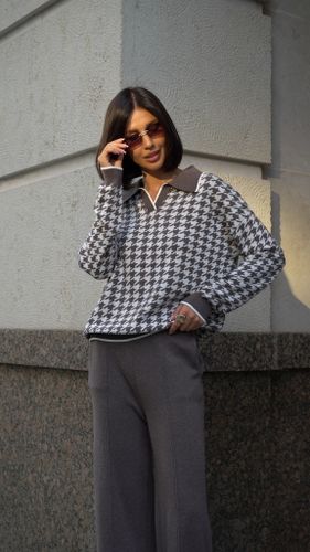 Костюм женский трикотажный шоколадного цвета