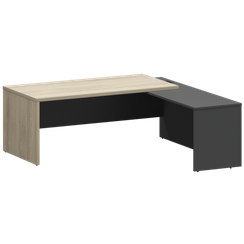 Стол руководителя правый KZP-20R Кронберг/Графит 2000x2000x750 Кортез