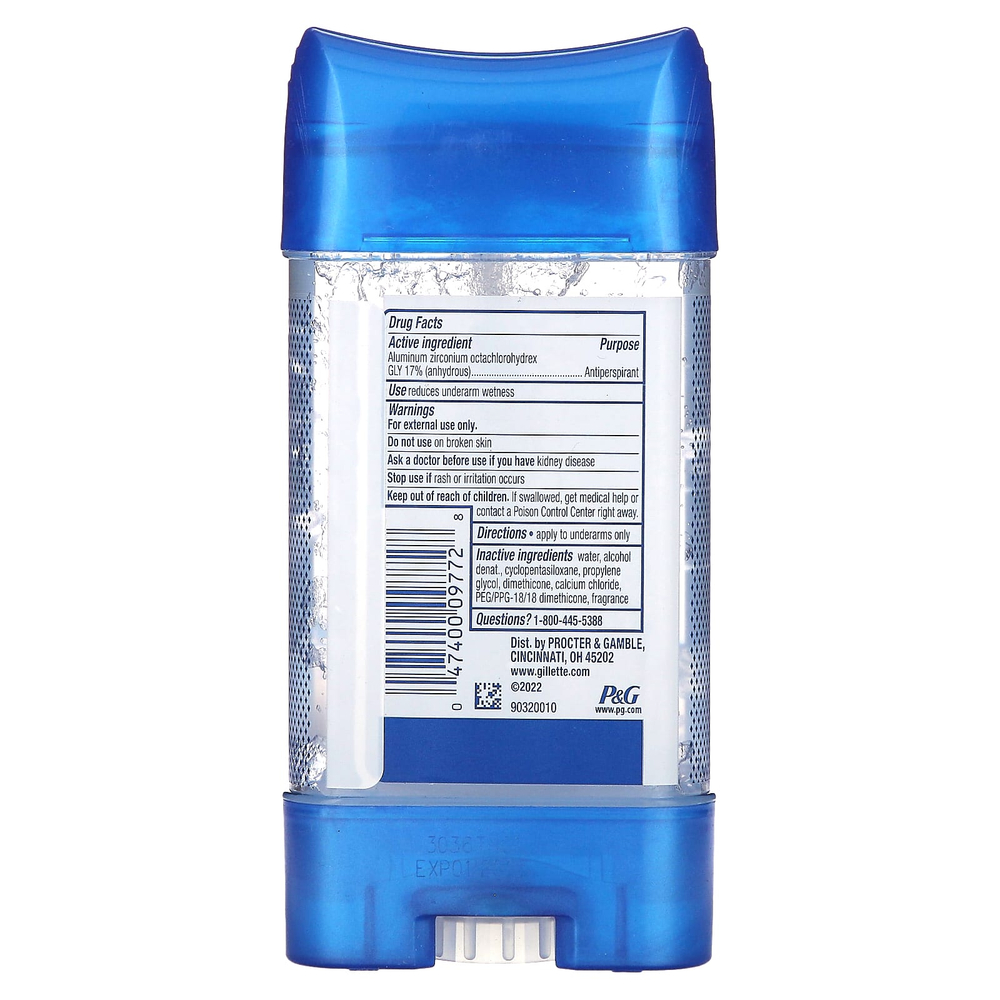 Gillette, Clear Shield, дезодорант-антиперспирант, Cool Wave, 107 г (3,8 унции)