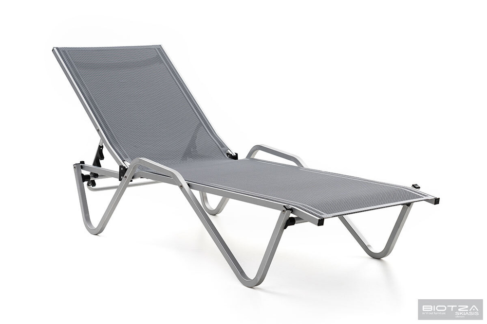 Шезлонг Hera алюминиевый, серый