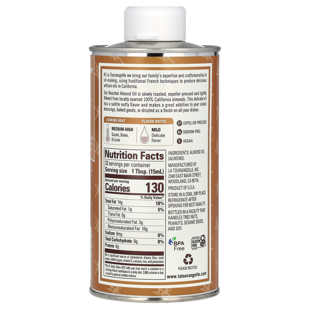 La Tourangelle, Масло из обжаренного миндаля, 500 мл