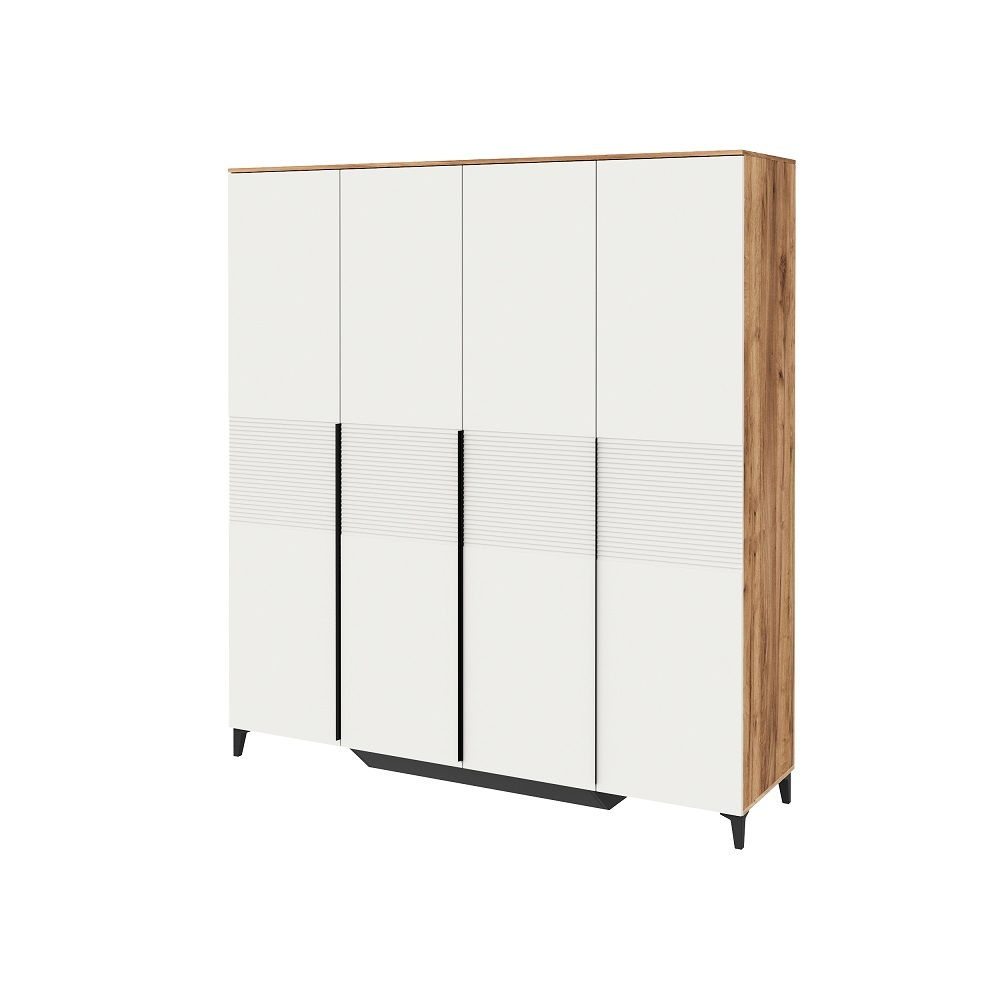 Шкаф для платья и белья 4-х дверный Белла