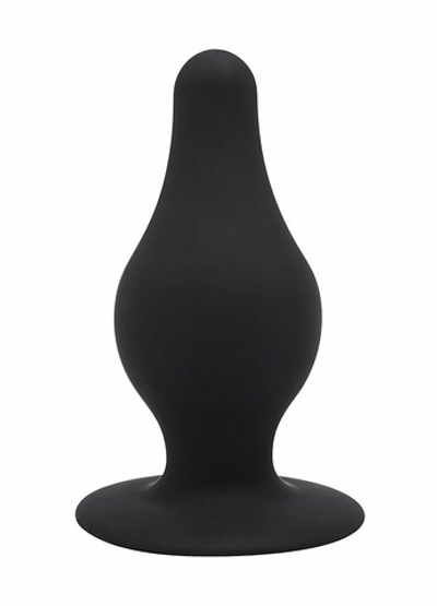 Черный анальный стимулятор DUAL DENSITY PLEASURE PLUG L - 10,2 см. (Цвет: черный)