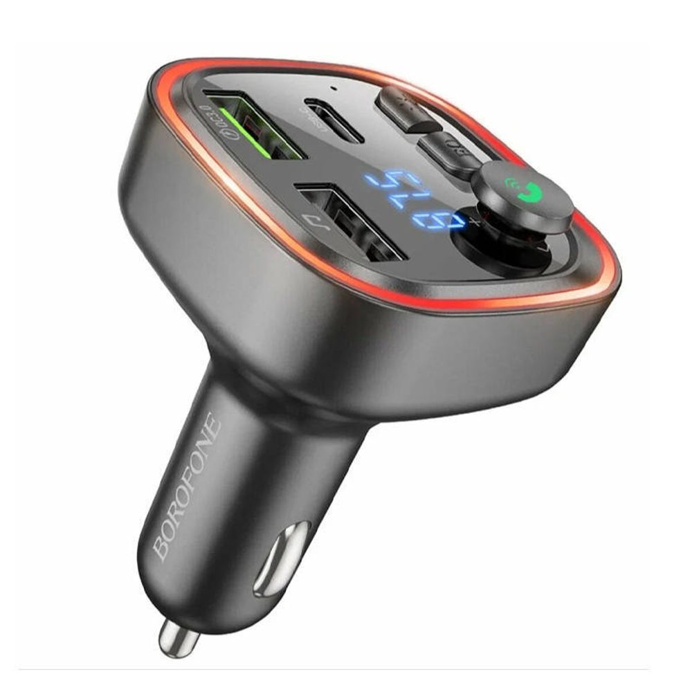 FM модулятор (трансмиттер) автомобильный BOROFONE BC48 Broad QC3.0 BT/USB/SD/FM