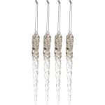 Подвеска «Хрупкие сосульки» 13 см (набор 4 шт), Шампань