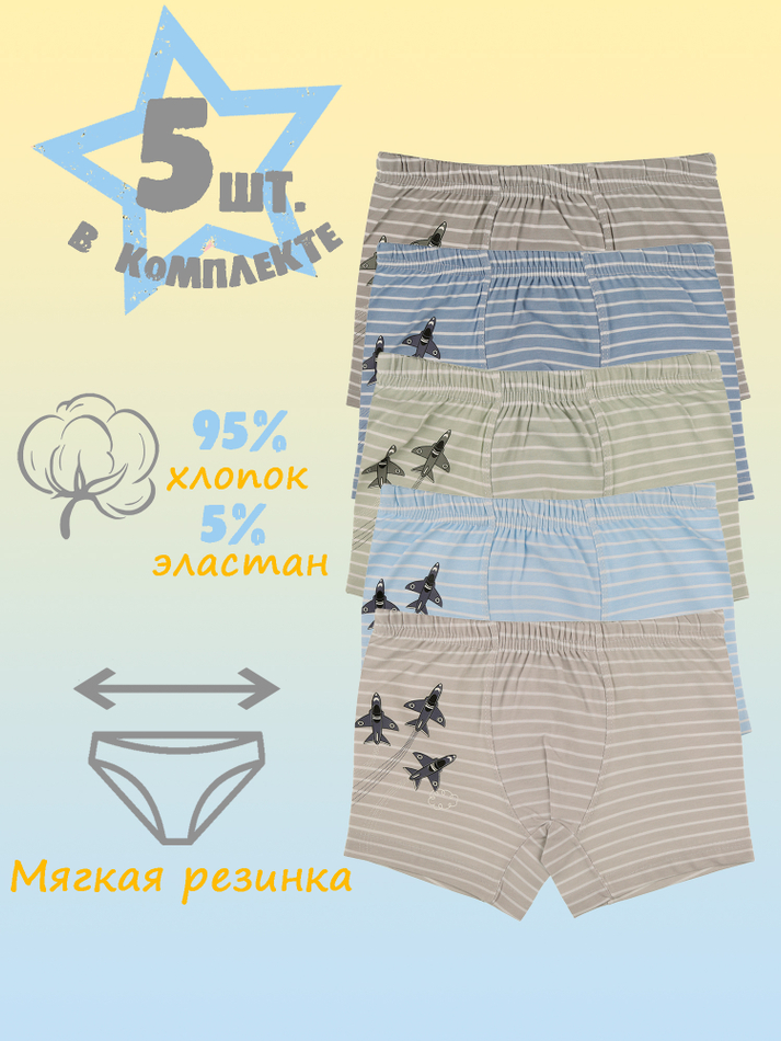 Боксеры для мальчика (5 штук в упаковке)