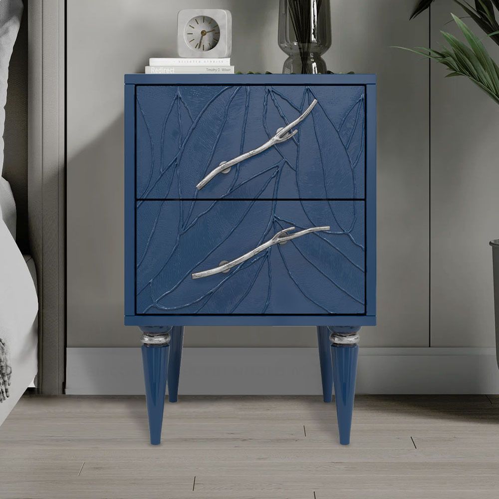 Тумба Арт Колор leaves Классик Сильвер Королевский синий