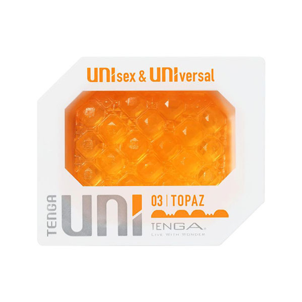 Оранжевый мастурбатор-стимулятор Tenga Uni Topaz UNI-003