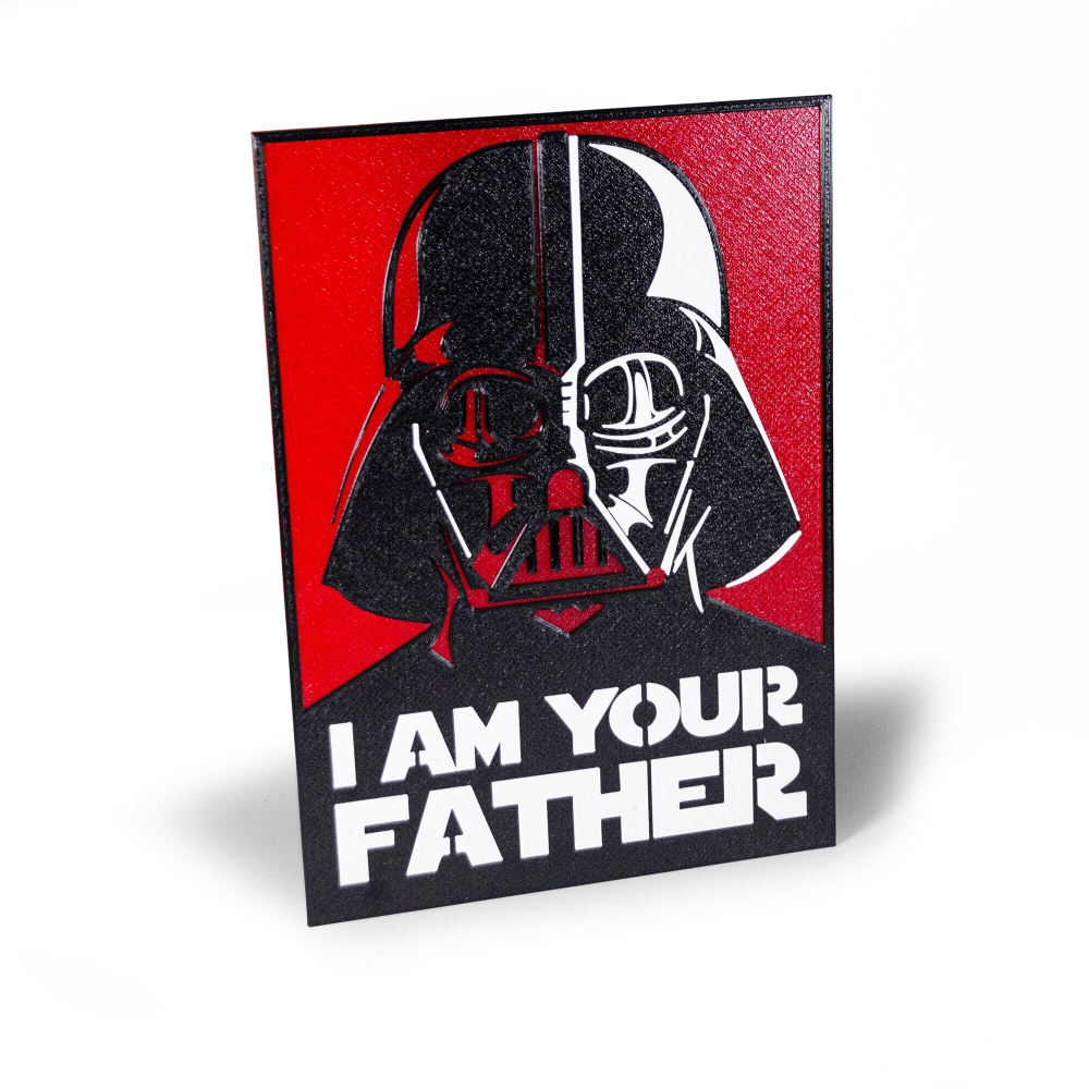 Табличка "I am your father" Дарт Вейдер (Darth Vader), пластик, 3D печать, 24х17см