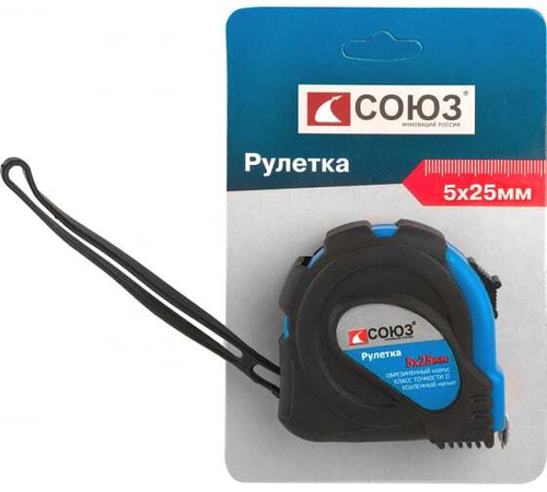 РУЛЕТКА 5X25ММ ОБРЕЗИН/КОРПУС СОЮЗ 21525