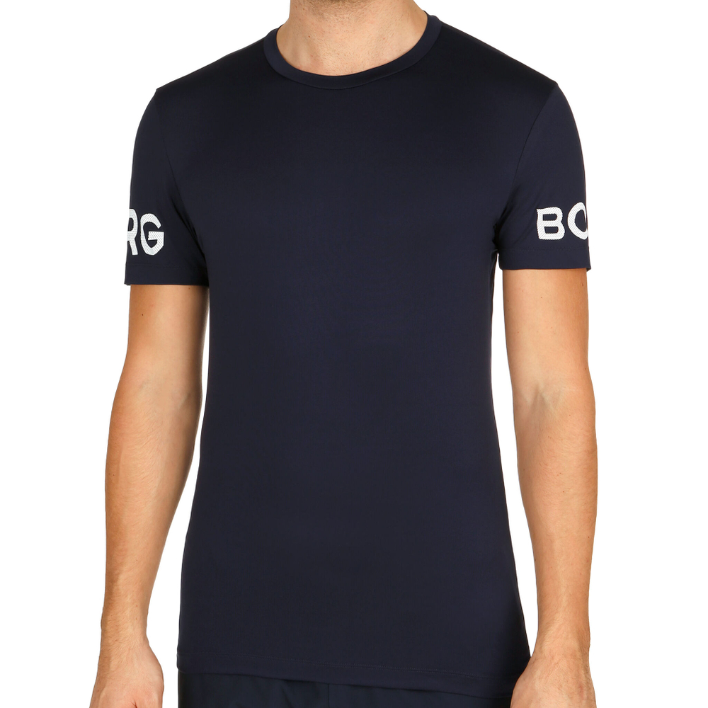 Мужское теннисное поло Björn Borg Borg T-Shirt Men - Dark Blue, White