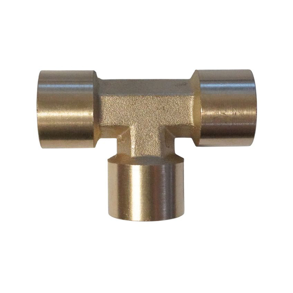 WDK-43PFB Фитинг T - образный, резъба 1/2" PT,  F-F-F (внутренний), латунь