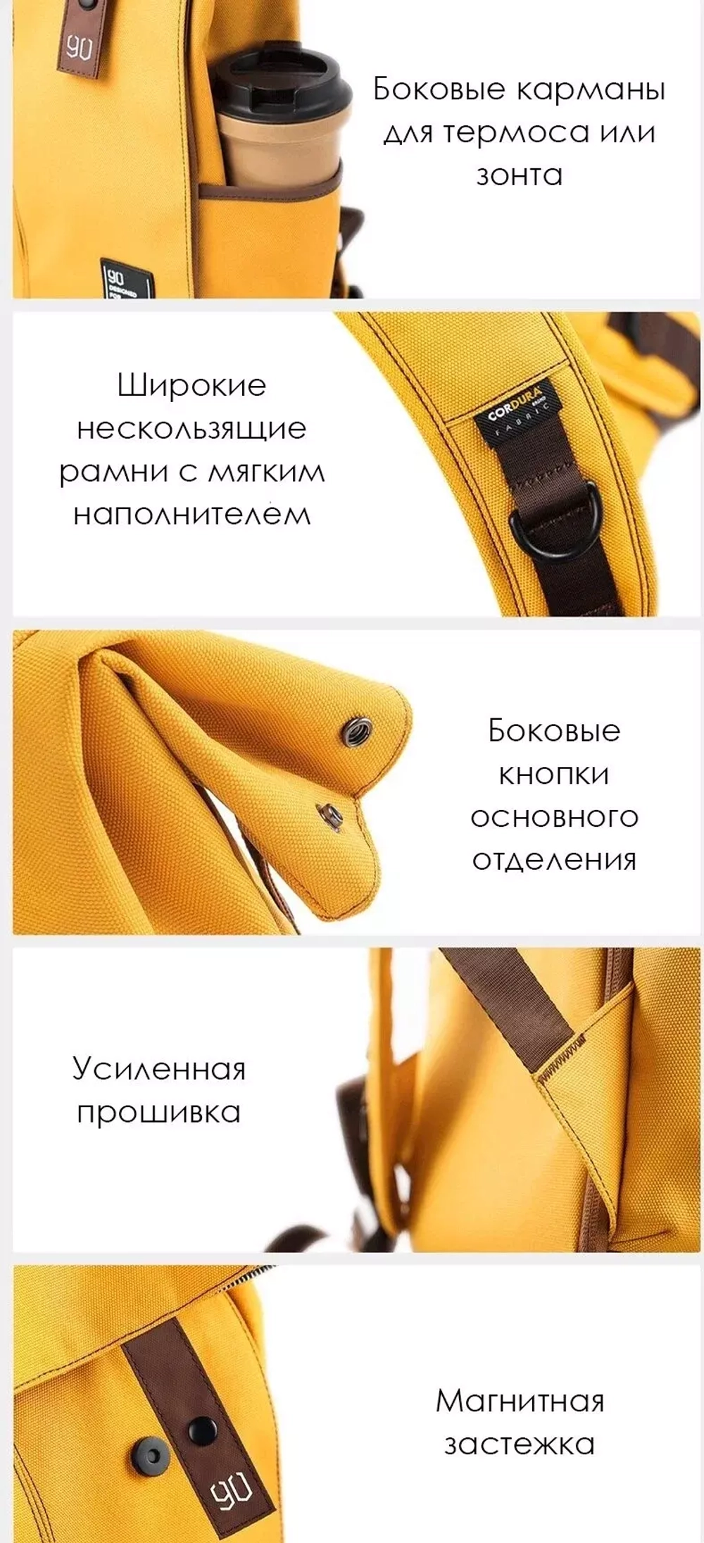 Рюкзак 90 Points Vibrant College Casual Backpack, черный