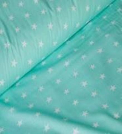 Простыня на резинке "Звездочки" 100*150 бязь бирюзовый
