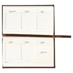 Еженедельник недатированный МАЛЫЙ ФОРМАТ А6 (95х155 мм) BRAUBERG "Alligator", кожзам, 64 л., коричневый, 126183