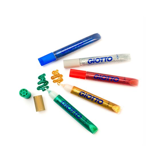 Клей с блестками Giotto Metallic Glitter 5 цветов