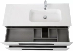 Тумба с раковиной Cezares ECO-CER-N 120 ECO-CER-N-1200-2C-SO-BL белая глянцевая левая/правая