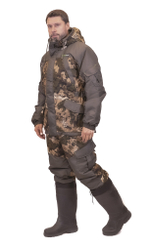 Зимний мужской костюм Горный -15 (Алова,Таслан) ПК Зеленый Камо